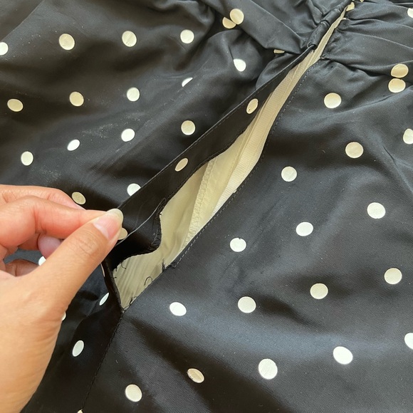 Carol Mignon | Black and White Polkadot Strapless Dress Sz S - Picture 7 of 9